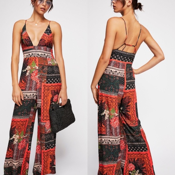 Free People Pants - Free People Margarita Patchwork Jumpsuit